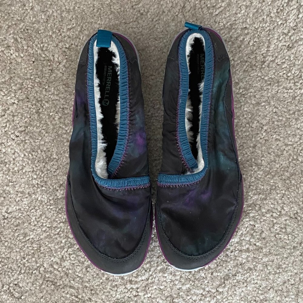 Merrell Iridescent Clogs, Size 11, Fuzzy Inside - image 1